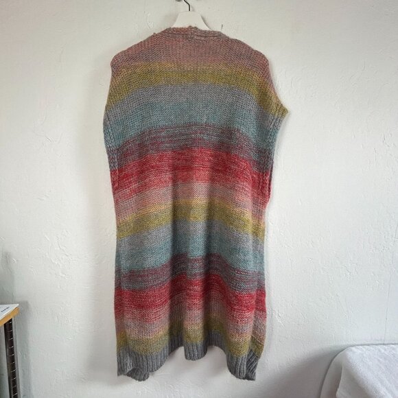 Moth Anthropologie Colorful Knitted Open Front Cardigan Sweater Vest XS/S New - Picture 2 of 9